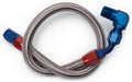 Edelbrock 8124 BBC Stainless Steel Braided Fuel Line Kit with 3/8 Inch NPT Male Inlet and 6 AN Male Outlet