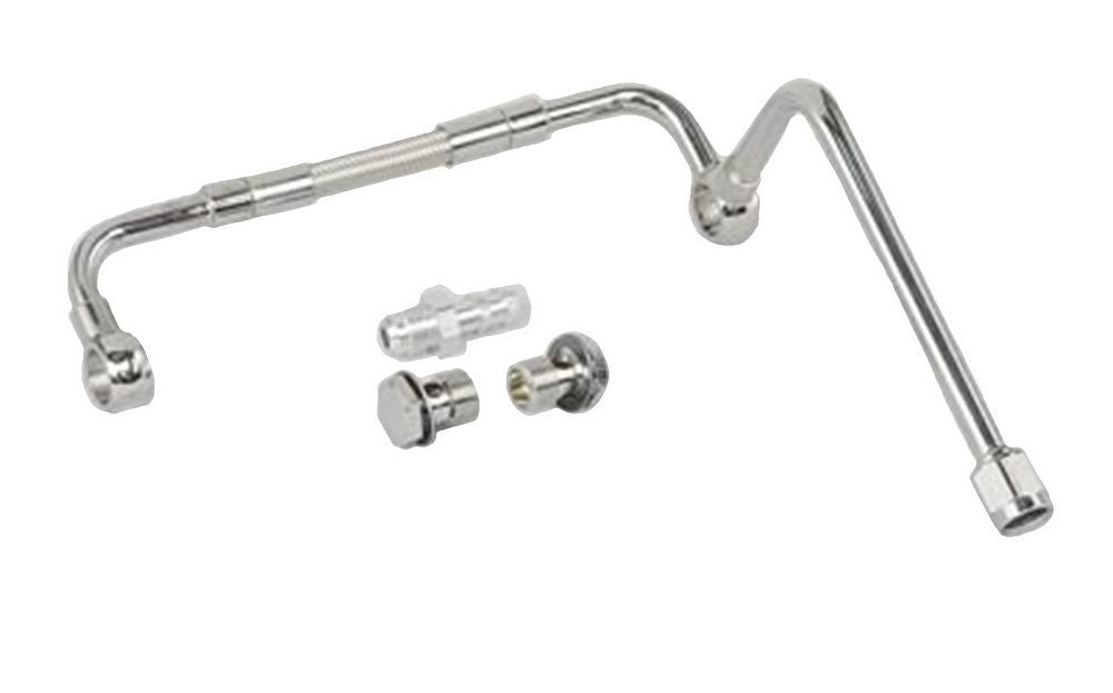 Edelbrock 8132 Dual Feed Fuel Line Kit with 6 AN Female Inlet and Dual 5/8-20 Outlets