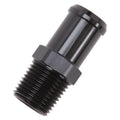 Edelbrock 8183 Hose End Adapter, 1/2 Inch NPT Male to 3/4 Inch Hose Barb, Aluminum Black Anodized