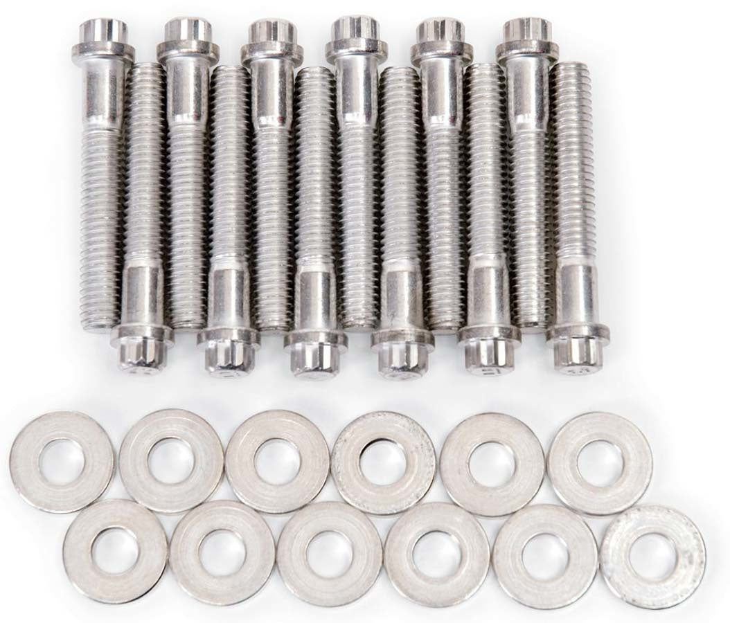 Edelbrock 8524 Intake Manifold Bolt Kit for Small Block Ford Engines, 12 Point Steel Cadmium Finish