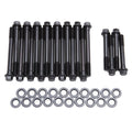 Edelbrock E-Series Head Bolt Kit for Oldsmobile V8 Engines, Hex Head, Chromoly Steel, Black Oxide Finish