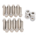 Edelbrock 8564 Intake Manifold Bolt Kit for Big Block Chevy with 12-Point Steel, Cadmium Finish