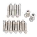 Edelbrock 8569 Intake Manifold Bolt Kit for Big Block Ford Engines, 12 Point Steel Cadmium Finish