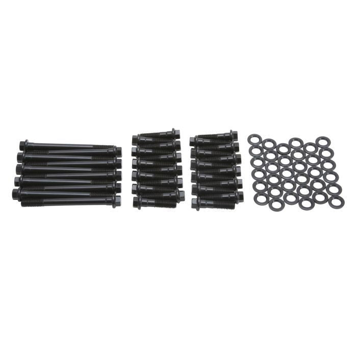 Edelbrock E-Series Head Bolt Kit BBM for Victor Heads, Chromoly Hex Head, Black Oxide Finish