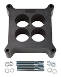 Edelbrock 8713 Carburetor Spacer, 2 Inch Thick, 4-Hole, Square Bore, Black Plastic