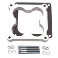 Edelbrock 8718 Carburetor Spacer, 1 Inch Cloverleaf, Dominator Flange, Aluminum, Natural Finish
