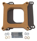 Edelbrock 8720 Carburetor Spacer – 1 Inch Thick, Open Square Bore, Wood Material, Natural Finish
