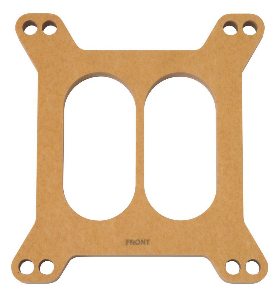 Edelbrock 8722 1/2 Inch Carburetor Spacer with Divided Wall for Square Bore Carbs, Natural Wood Fiber Laminate