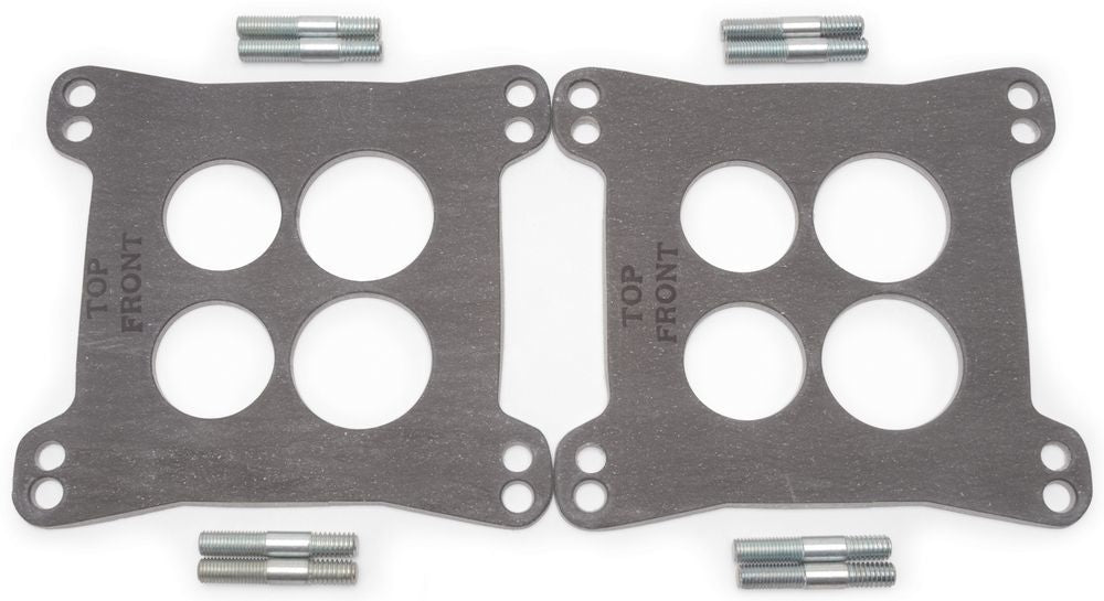 Edelbrock 9267 Dual Quad Carburetor Base Plate Gasket Kit with Hardware