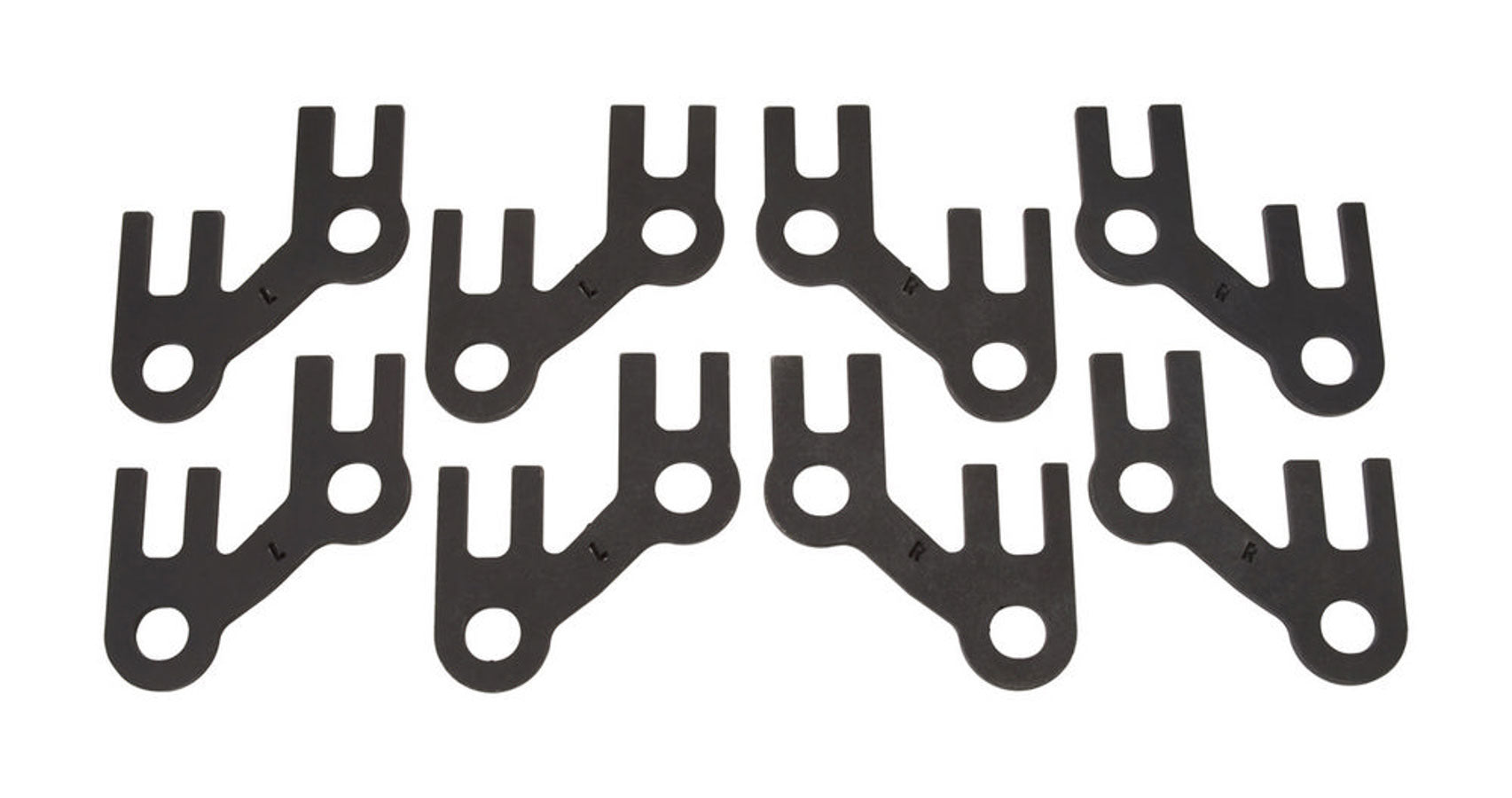 Edelbrock 9609 Hardened Guideplate Kit for Chevy 348-409 with 3/8 Inch Pushrod, Steel, Black Oxide Finish