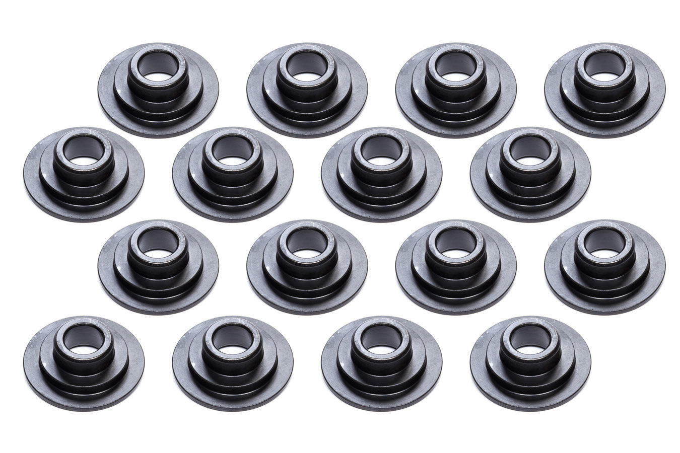 Edelbrock 9720 Valve Spring Retainers, 7 Degree, 0.994 Inch Step, 1.458 Inch Diameter, Steel, Set of 16