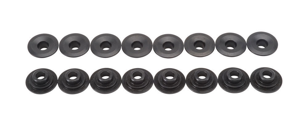 Edelbrock 9724 Valve Spring Retainers for High-Performance Engines, 7 Degree, 1.000 Inch Step, 1.390 Inch Diameter, Steel, Set of 16