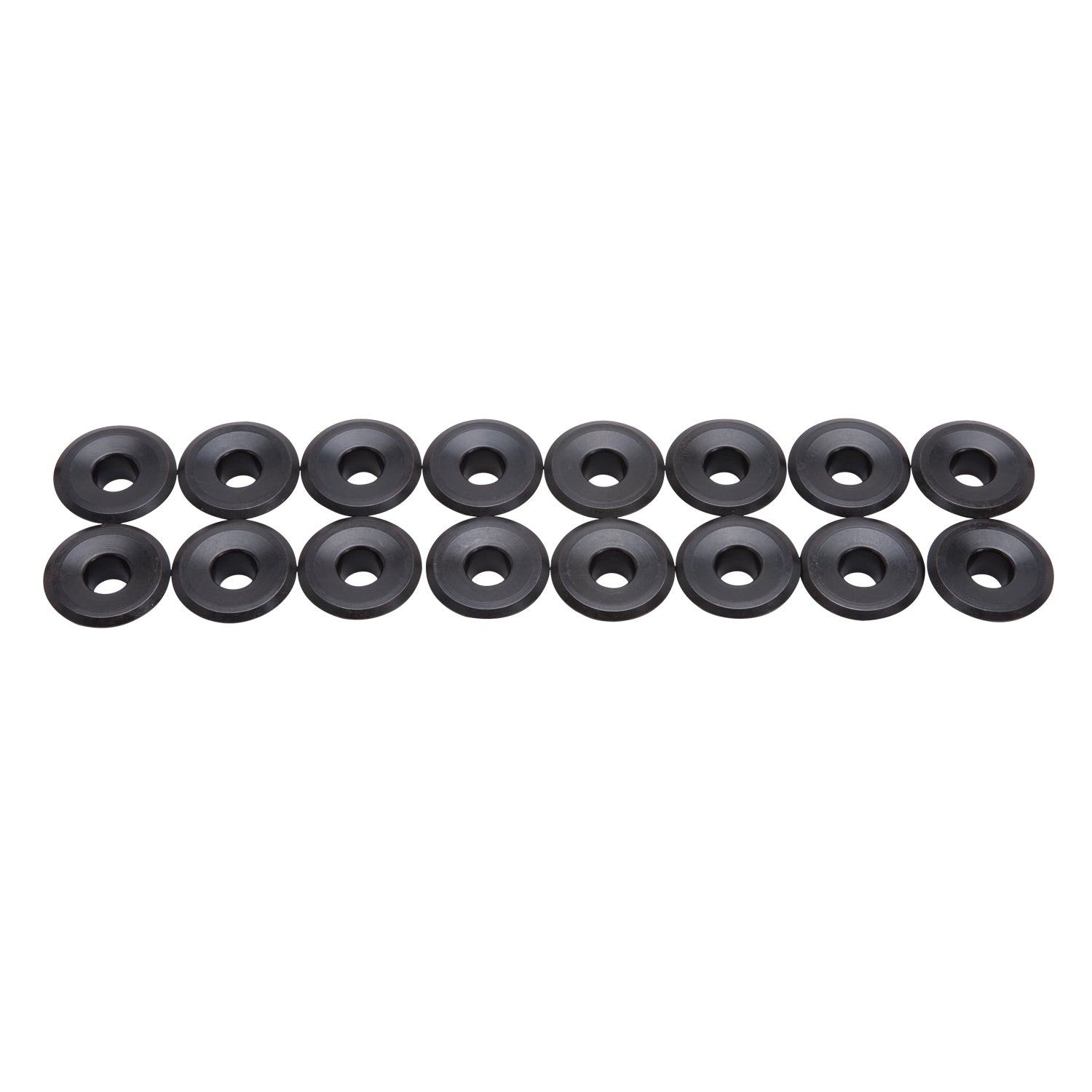 Edelbrock 9741 Performer Series Valve Spring Retainers Set of 16, 7 Degree, 1.070 Inch Step, 1.375 Inch Spring Diameter, Steel Construction
