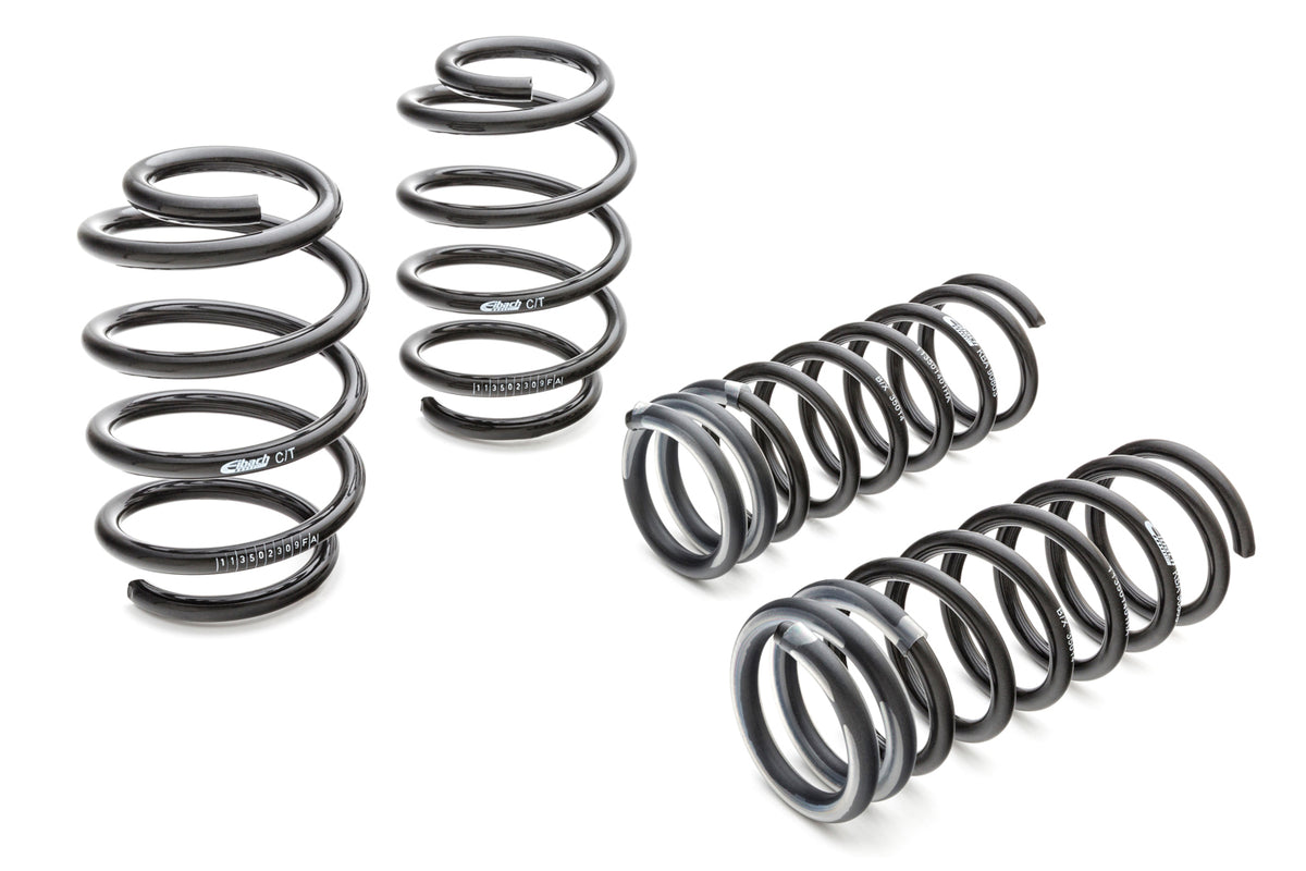 Eibach Pro Kit Suspension Spring Kit for Ford Mustang 2018, Front and Rear, 1.2 Inch Lowering, Black Powder Coat