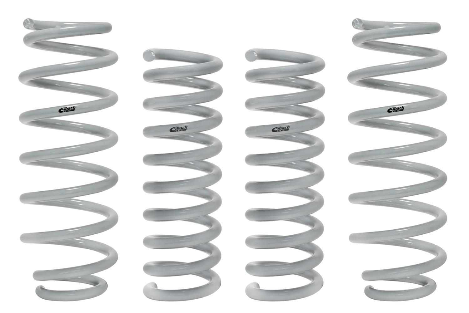 Eibach E32-27-004-02-22 Drag Launch Coil Spring Kit for Dodge Challenger and Charger, Front and Rear, Steel, Silver Powder Coat