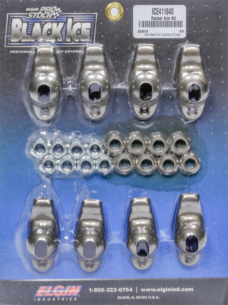 Elgin ICE411840 SBC Small Block Chevy Rocker Arm Kit with 1.50 Ratio and 7/16 Inch Stud Mount