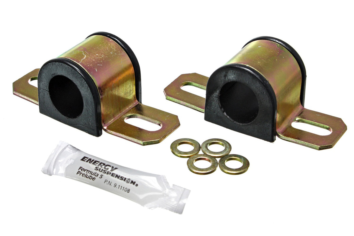 Energy Suspension 9.5114G Hyper-Flex Sway Bar Bushing for 1.313 Inch Bar, Non-Greasable, Polyurethane and Steel, Black and Cadmium Finish, Pair