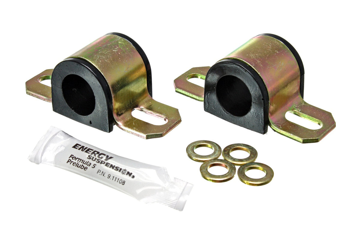 Energy Suspension 9.5129G Hyper-Flex Non-Greasable Stabilizer Sway Bar Bushing for 1 Inch Bar, Polyurethane and Steel, Black and Cadmium Finish, Pair