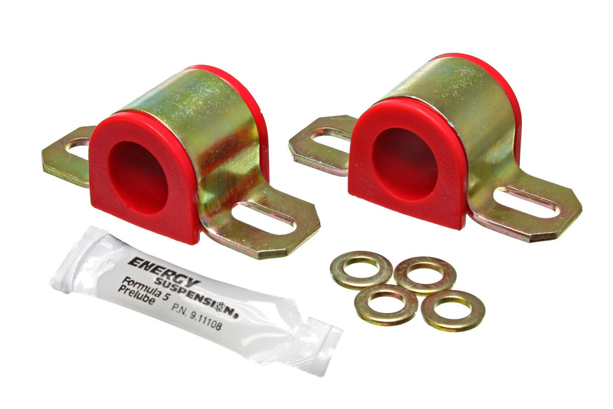 Energy Suspension 9.5129R Hyper-Flex Non-Greasable Sway Bar Bushing for 1 Inch Bar, Red Polyurethane and Steel, Pair