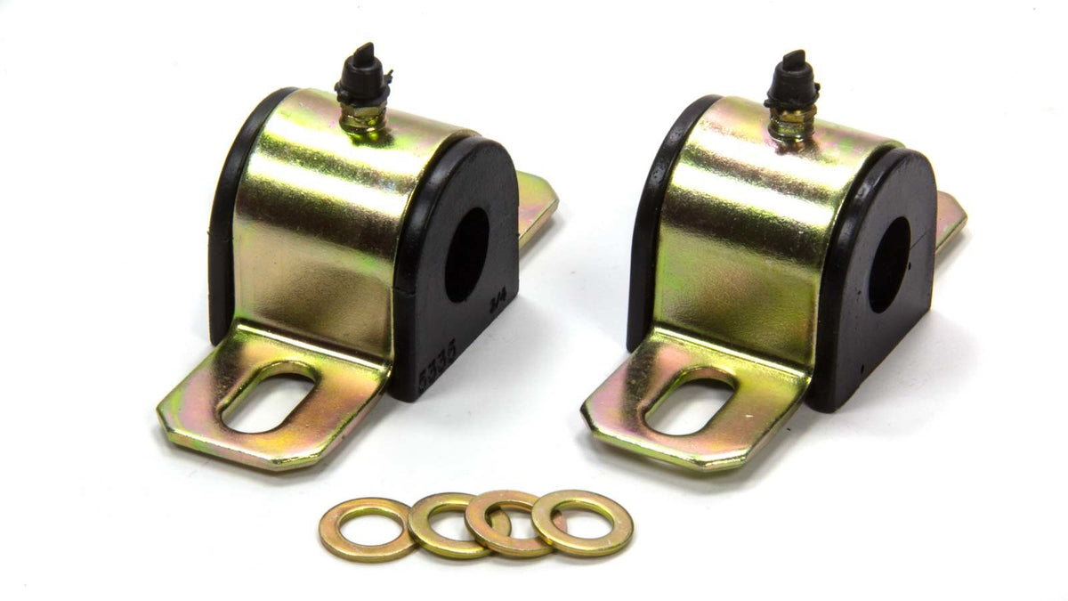 Energy Suspension 9.5156G Greasable Sway Bar Bushings, 3/4 Inch Diameter, Polyurethane and Steel Construction, Black and Cadmium Finish