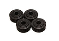 Energy Suspension 9.8101G Shock End Bushing, Bayonet Fit, 3/8 Inch ID, 1-1/4 Inch OD, 7/8 Inch Nipple, 5/8 Inch Thickness, Polyurethane, Black, Set of 4