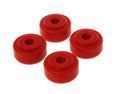 Energy Suspension Shock End Bushing 9.8101R with 3/8 Inch ID and 1-1/4 Inch OD, Polyurethane, Red, Set of 4