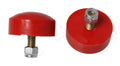 Energy Suspension 9.9116R Bump Stop Pair with Button Head, 2 Inch Diameter, 1 Inch Tall, 3/8 Inch Stud Mount, Red Polyurethane