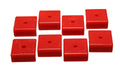 Energy Suspension Bushing Kit 9.9535R Hyper-Flex Leaf Spring Pad 2-1/16 Inch Square x 15/16 Inch Height Polyurethane Red