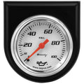 Equus E5244 2 Inch Oil Pressure Gauge with White Face and Mechanical Operation