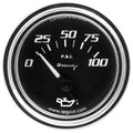 EQUUS E7234 2-Inch Dial Oil Pressure Gauge 0-100 psi Mechanical Analog with Black Face