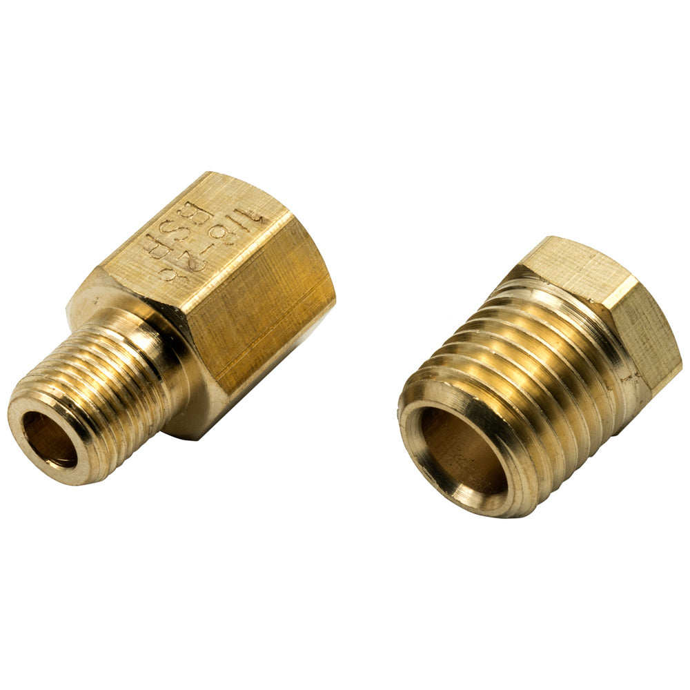 EQUUS E9841 Adapter Kit for Oil Pressure Fittings with 1/8-Inch NPT Female to 1/4-Inch NPT Male and 1/8-Inch NPT Female to 1/8-Inch BSPT Male Brass