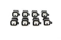 BRIAN TOOLEY RACING EV1 to EV6 Fuel Injector Connector Set of 8