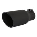 Flowmaster 15406B Stainless Steel Exhaust Tip with Black Ceramic Coating, 3-Inch Inlet, 4.5-Inch Round Outlet, 11-Inch Length, Double Wall, Rolled Edge, Angled Cut