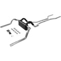 Flowmaster 17104 American Thunder Header-Back Exhaust System for Small Block Chevy GM F-Body 1968-1974, 2.5 Inch Dual Rear Exit Steel Aluminized
