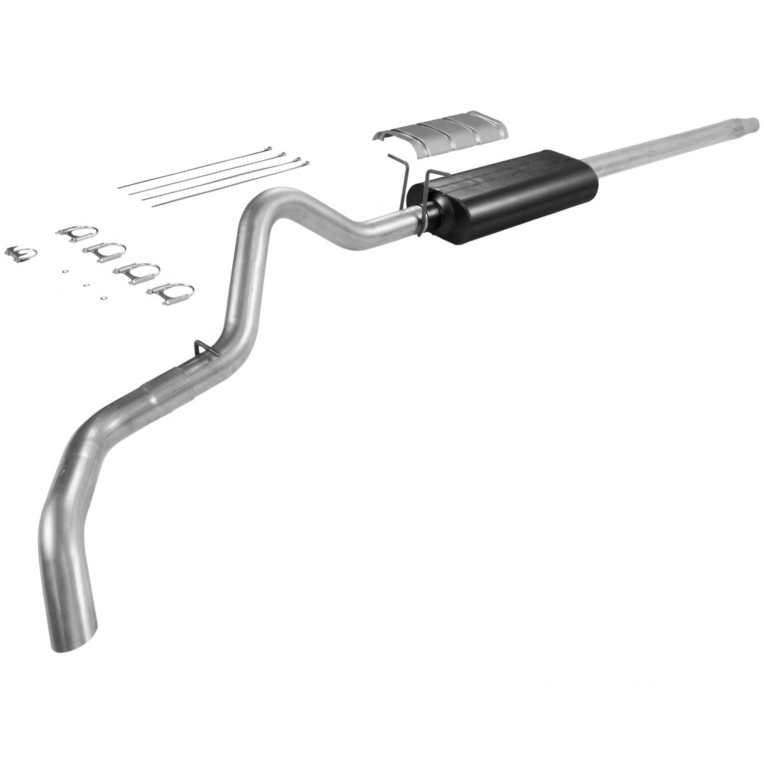 Flowmaster 17135 Force II Cat-Back Exhaust System for Ford F-150 1987-1996, 3-Inch Diameter, Single Rear Exit, Steel, Aluminized