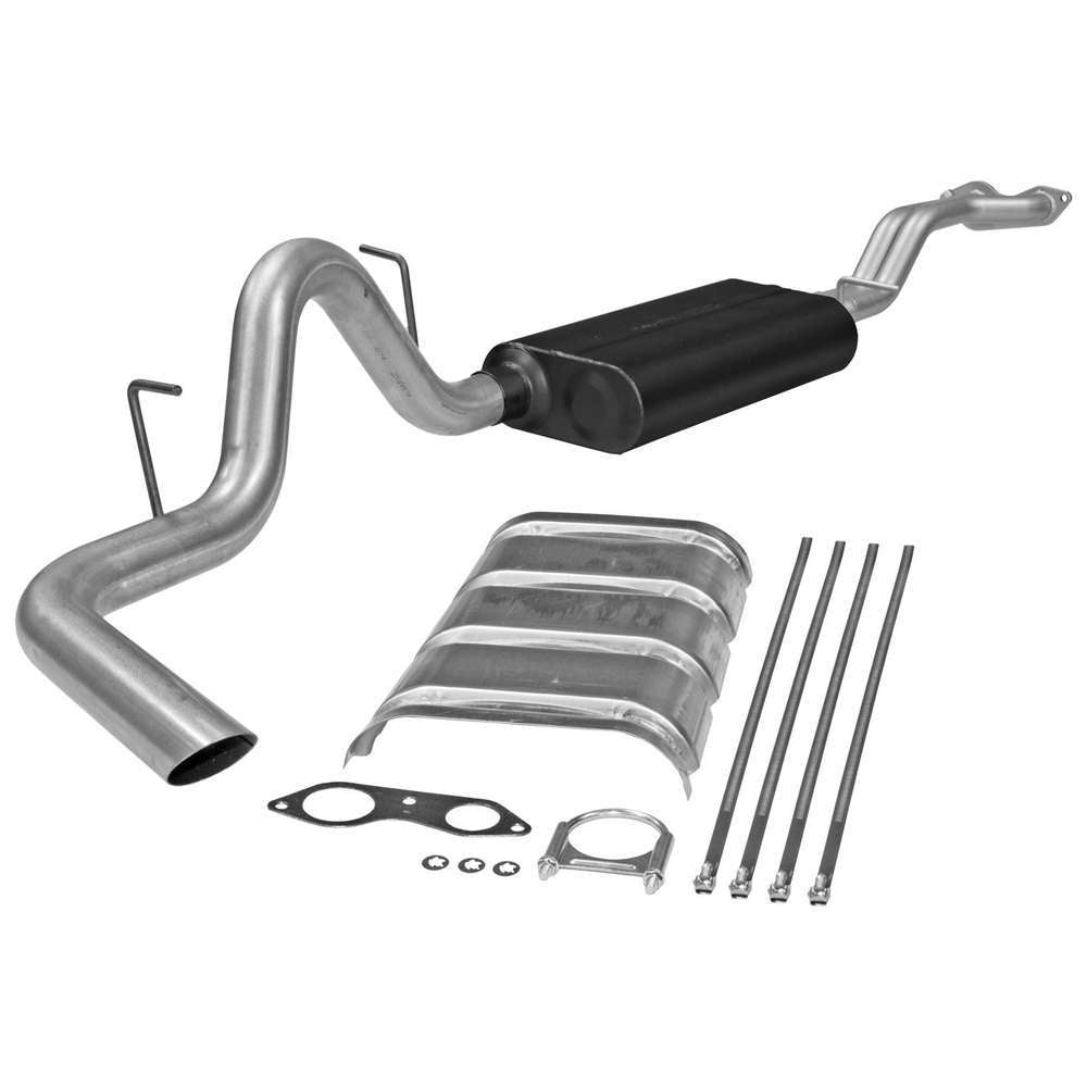 Flowmaster 17166 Force II Cat-Back Exhaust System for GM Tahoe and Yukon 1996-1999, 2.25 Inch Diameter, Single Side Exit, Steel, Aluminized