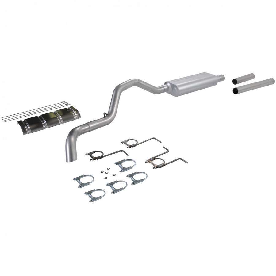 Flowmaster 17211 Force II Cat-Back Exhaust System for Ford F-Series 1994-1997 with 3 Inch Diameter, Single Side Exit, Polished Tips