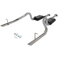 Flowmaster 17212 American Thunder Cat-Back Exhaust System for Ford Mustang 1994-1997 with 2.5 Inch Dual Rear Exit and Polished Tips