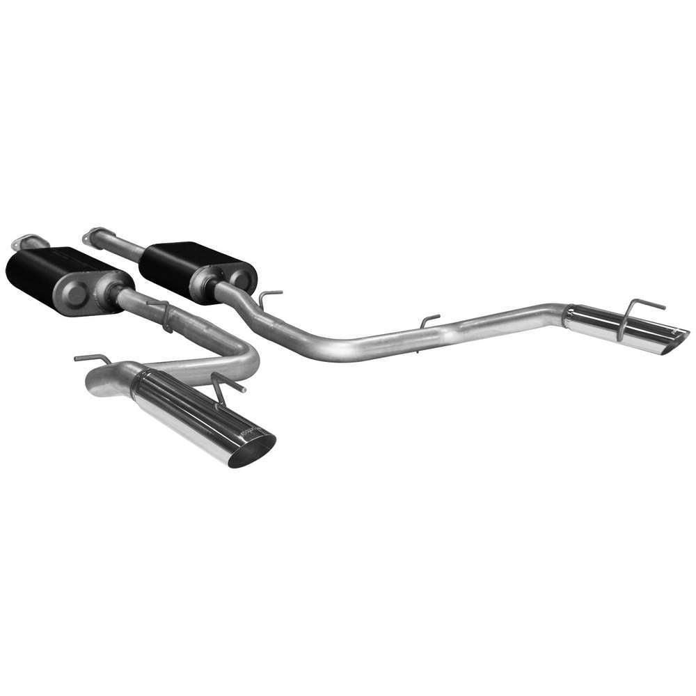 Flowmaster 17248 American Thunder Cat-Back Exhaust System for Ford Mustang 1999-2004, 2.5 Inch Diameter Dual Rear Exit with 3 Inch Polished Tips