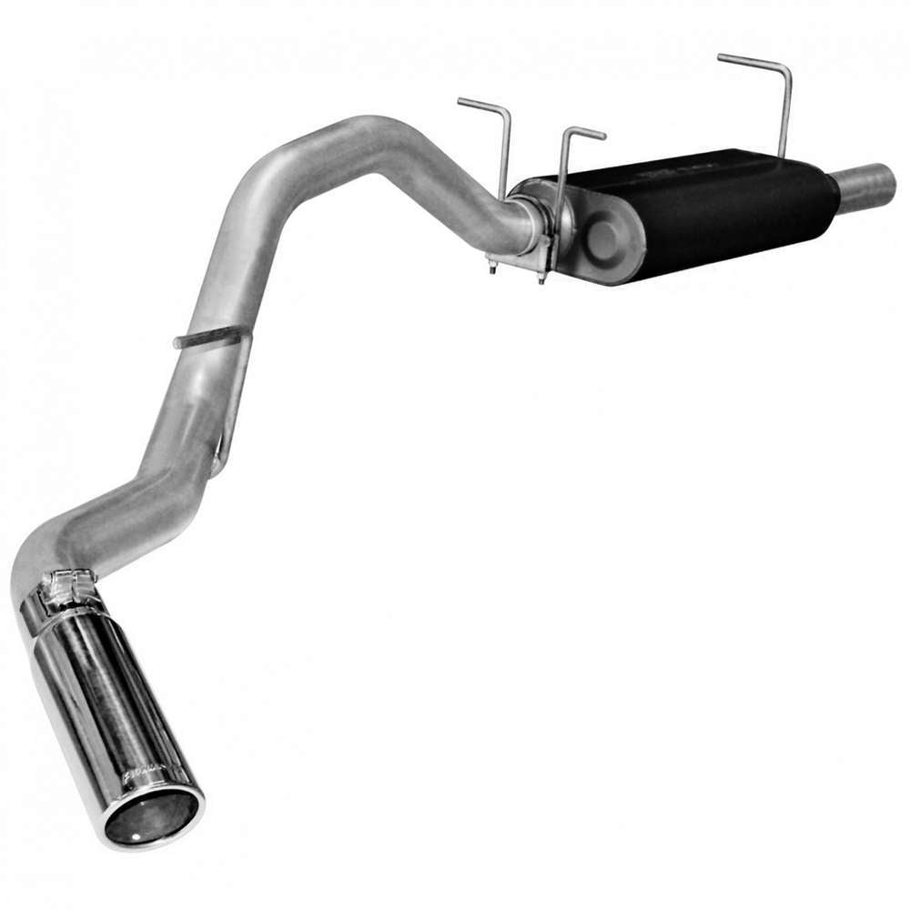 Flowmaster Force II Exhaust System Part #17446 for 2008-2013 Ford F250 with 5.4L and 6.8L Engines, 3 Inch Diameter, Single Side Exit with 3.5 Inch Polished Tip