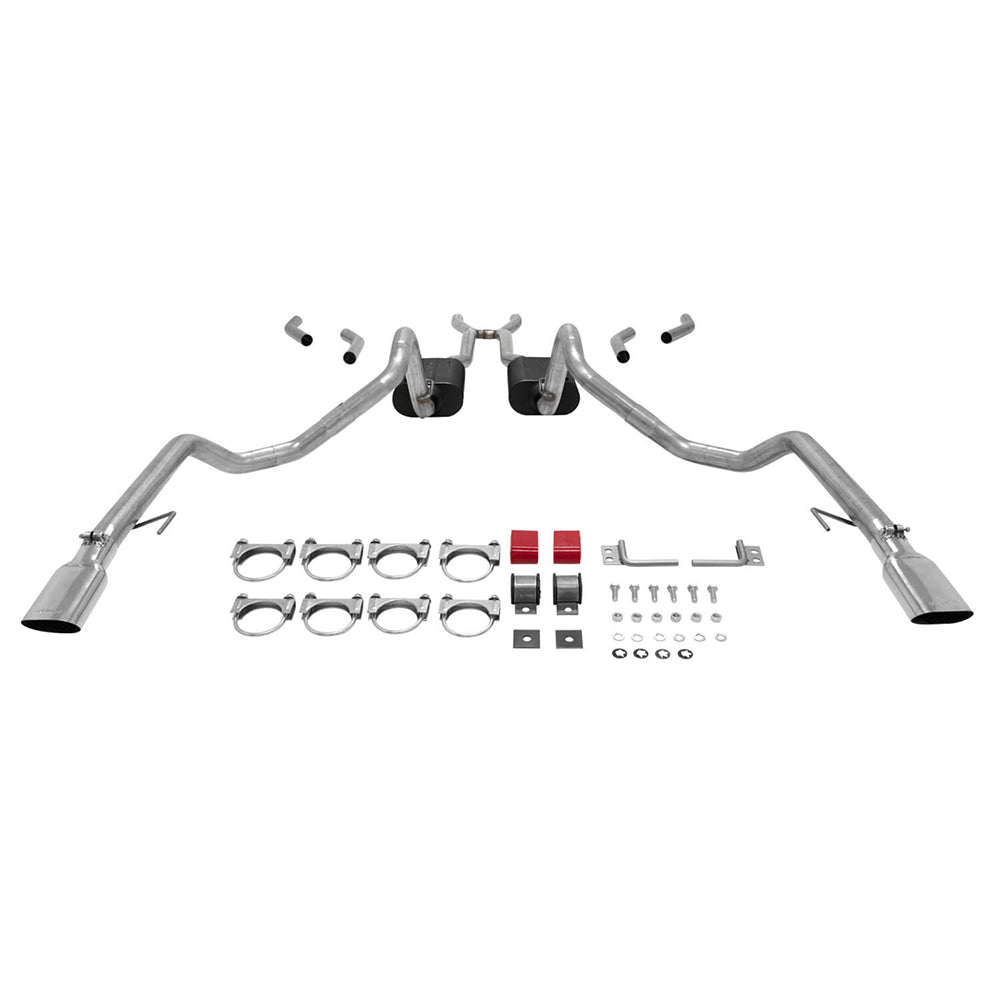 Flowmaster 17655-FM American Thunder Exhaust System for 1965-1968 Chevrolet Impala, Header-Back with 2.5-Inch Tailpipe and 4.25 x 2.25-Inch Tips
