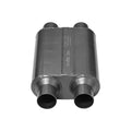 Flowmaster 425404 40 Series Performance Muffler with Dual 2.5 Inch Inlets and Outlets, 13x9.5x4 Inch Oval Steel Body, Black Paint