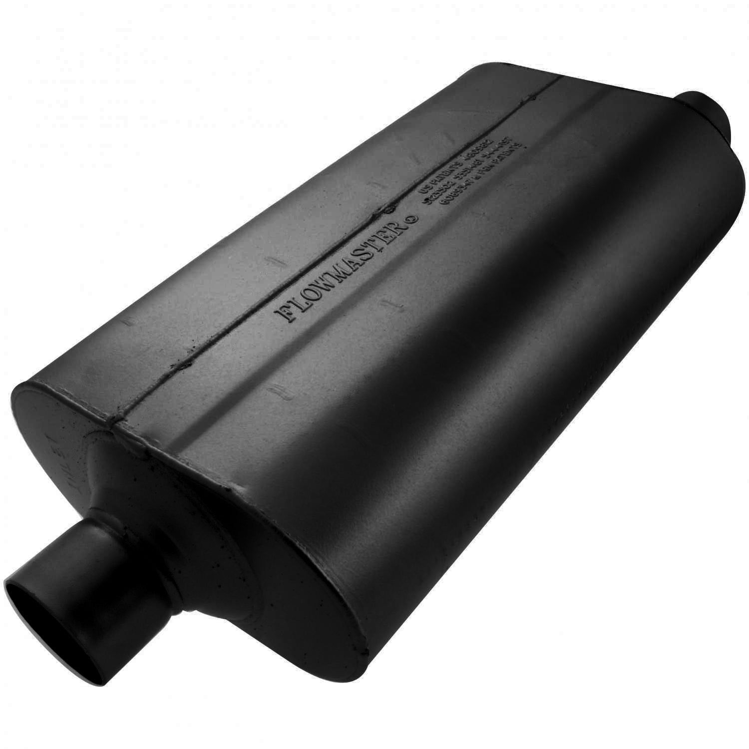 Flowmaster 52557 50 Series Performance SUV Muffler with 2.5-Inch Inlet and Outlet, Black Steel Finish