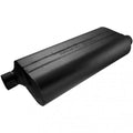 Flowmaster 52573 70 Series Hi-Performance Muffler 2.5 Inch Offset Inlet and Outlet, Oval Steel Body, Black Finish