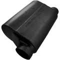 Flowmaster 53545-10 40 Series Delta Force Muffler with 3.5 Inch Offset Inlet and 3 Inch Outlet, Oval Steel Body, Black Finish, 22 Inch Length