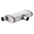 Flowmaster FFX Series Muffler 2.5 Inch Dual Outlets, Oval Body, Stainless Steel