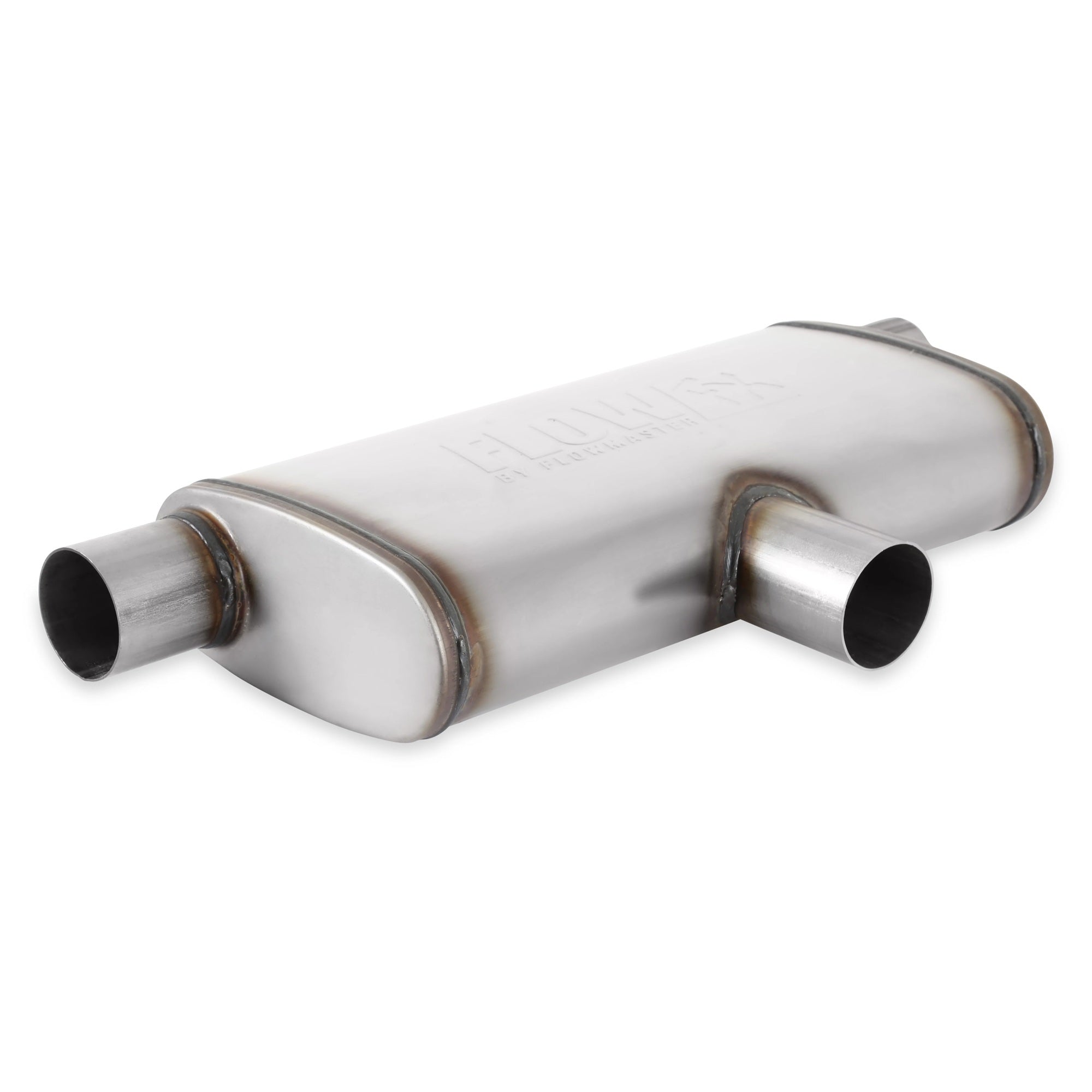 Flowmaster FFX Series Muffler 2.5 Inch Dual Outlets, Oval Body, Stainless Steel