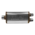 Flowmaster FlowFX Muffler 72288 with 3 Inch Inlet and Dual 2.5 Inch Outlets, Stainless Steel, Oval Body