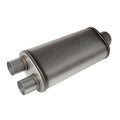 Flowmaster FlowFX Muffler 72587 with 3.5 Inch Center Inlet and Dual 2.5 Inch Outlets, Stainless Steel, Universal Fit