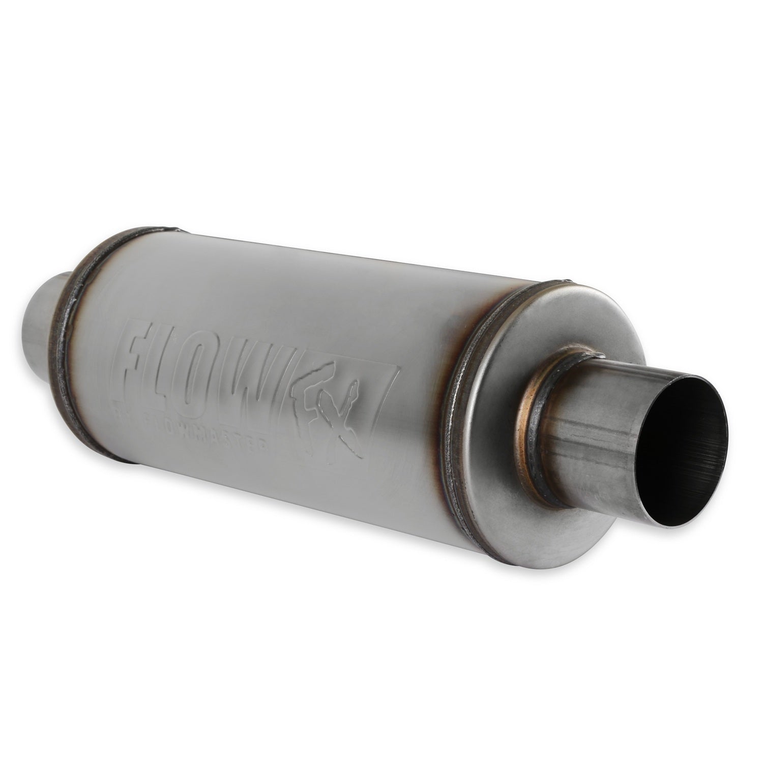 Flowmaster FFX Series Muffler 3-Inlet and Outlet, 14-Inch Diameter, 20-Inch Length, Stainless Steel